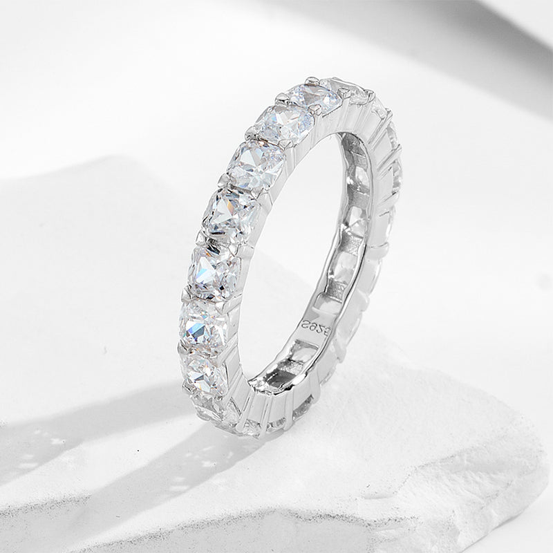 925 Sterling Silver 5A Zircon Wedding Ring Combined Ring Set Women