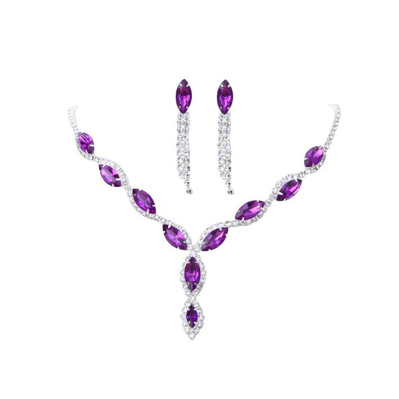 Amazon Burst Suit, Bridal Necklace, Wedding Jewelry, Big Diamond Jewelry