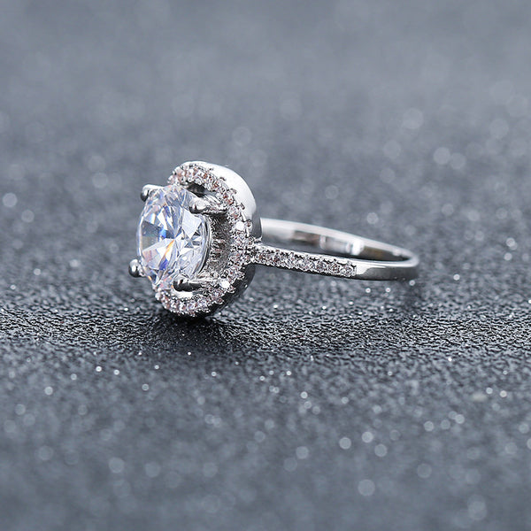 Wedding Engagement Ring Factory wholesale zircon ring Nvjie paktong explosion of Europe