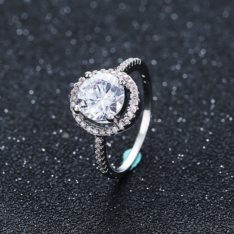 Wedding Engagement Ring Factory wholesale zircon ring Nvjie paktong explosion of Europe