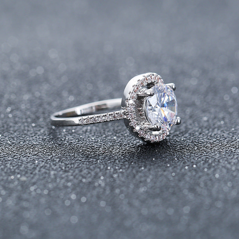 Wedding Engagement Ring Factory wholesale zircon ring Nvjie paktong explosion of Europe