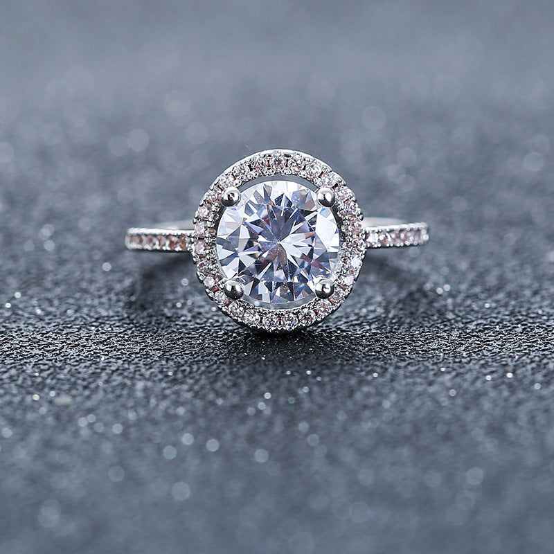 Wedding Engagement Ring Factory wholesale zircon ring Nvjie paktong explosion of Europe