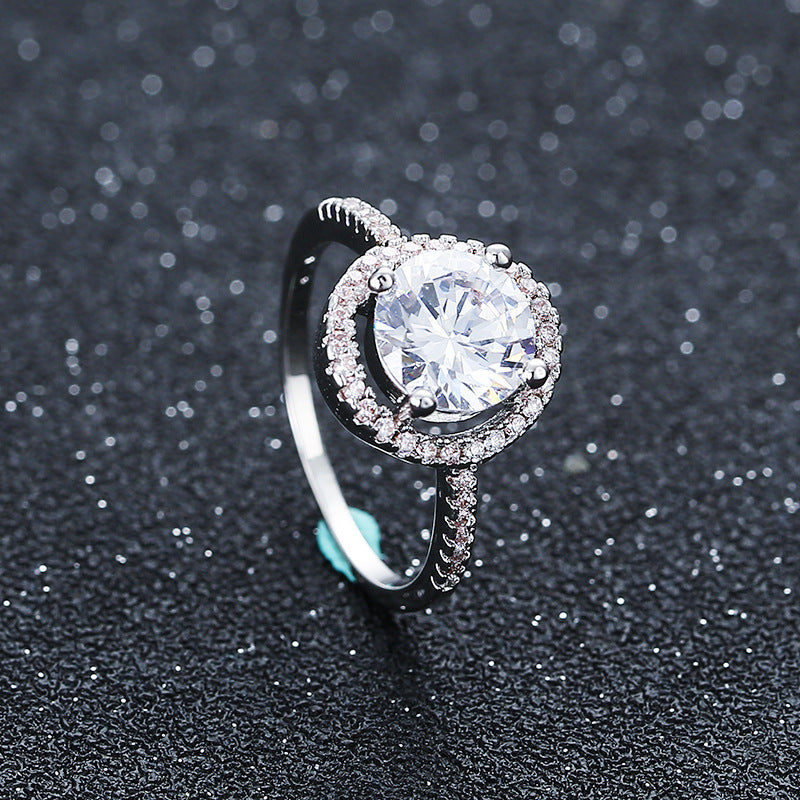 Wedding Engagement Ring Factory wholesale zircon ring Nvjie paktong explosion of Europe
