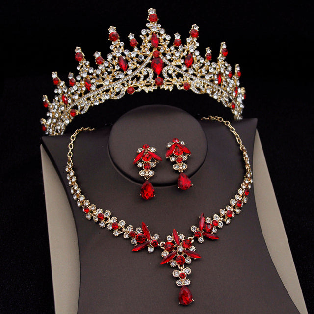 Royal Queen Bridal Luxury Tiaras Set