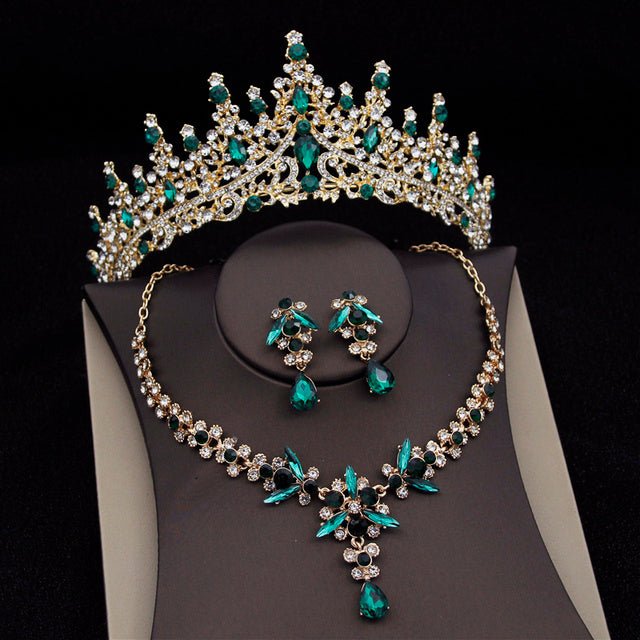 Royal Queen Bridal Luxury Tiaras Set
