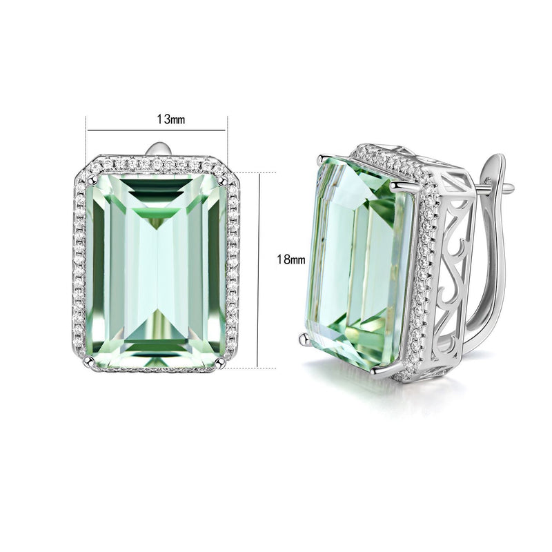 Luxurious Natural Green Crystal Earrings