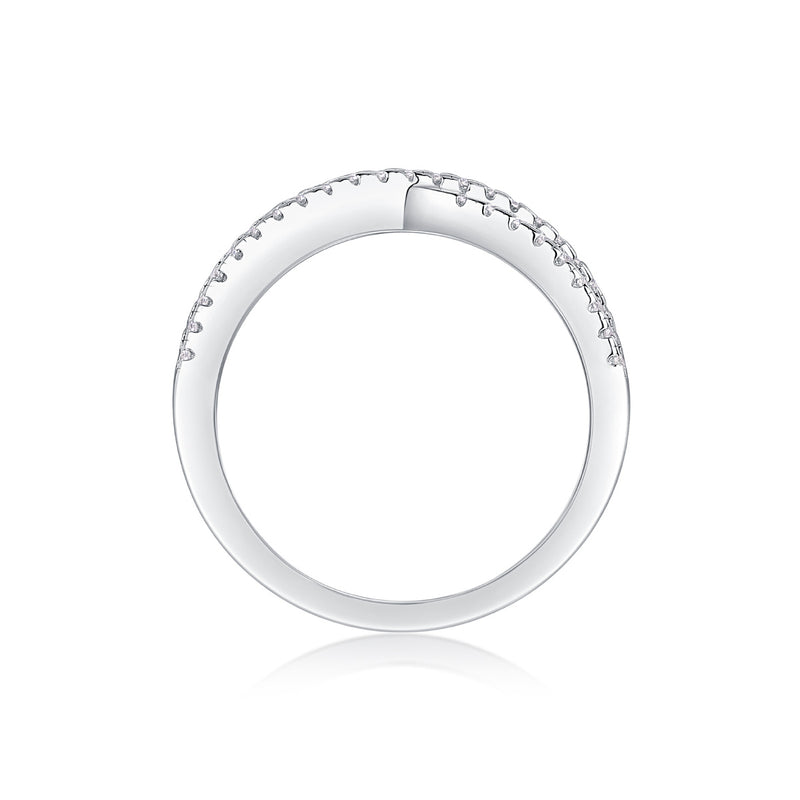 Double Band Diamond Ring Luxury Fashion Set Moissanite Silver Ring
