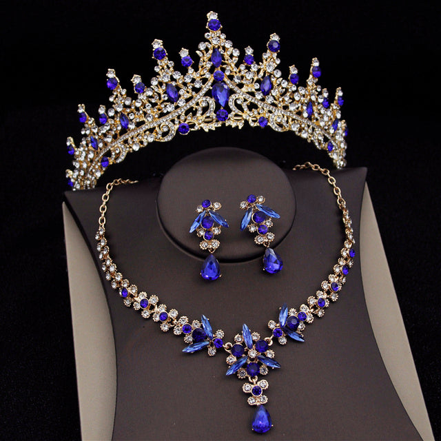 Royal Queen Bridal Luxury Tiaras Set