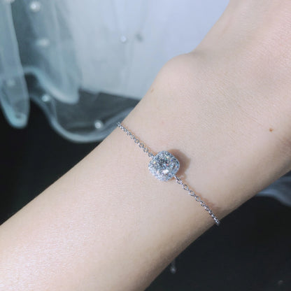 5mm Round Moissanite Adjustable Bracelet