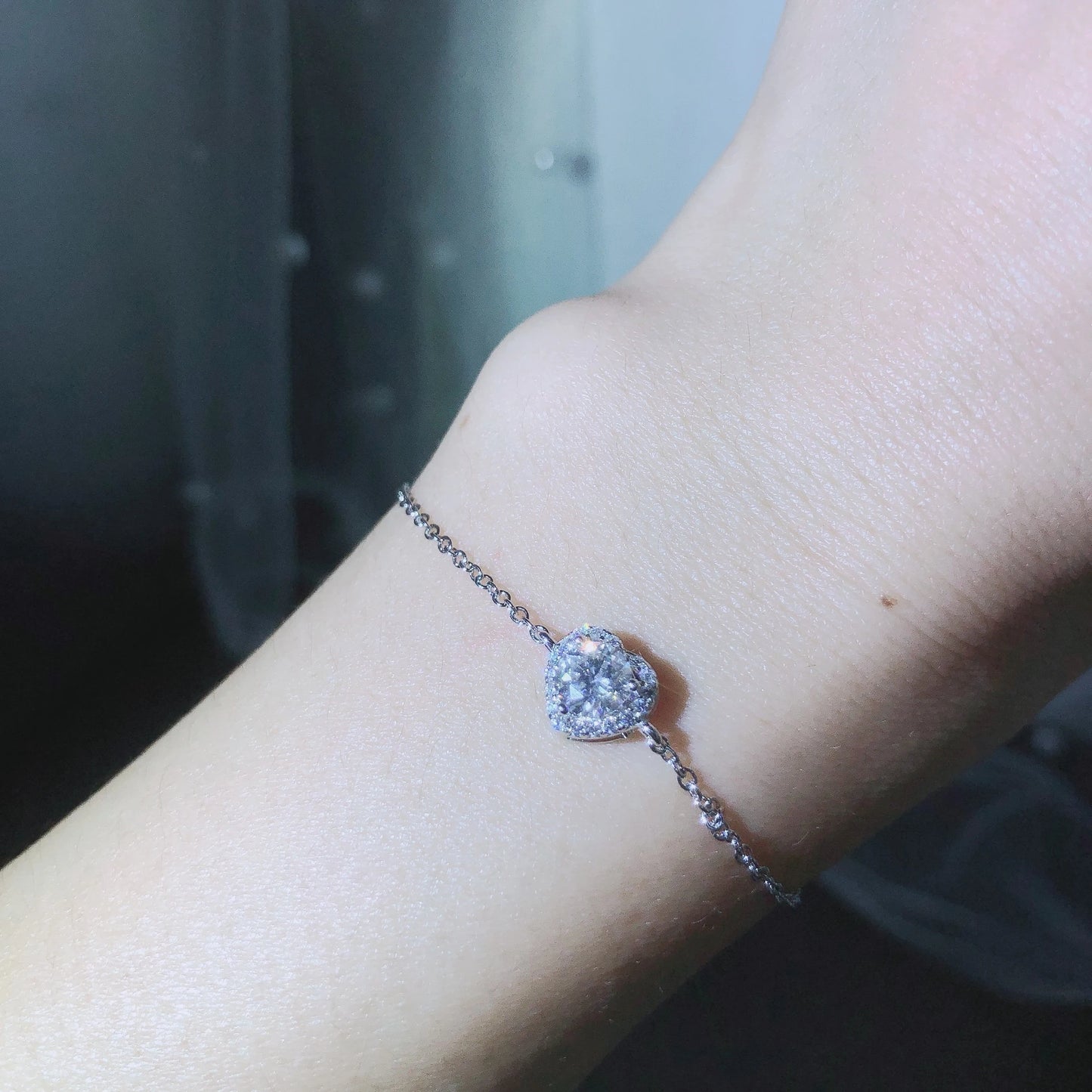 5mm Round Moissanite Adjustable Bracelet