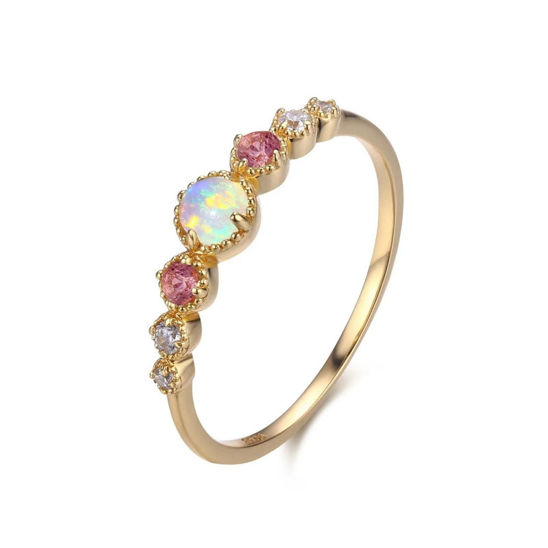 S925 Sterling Silver Diamond Round Ring For Women
