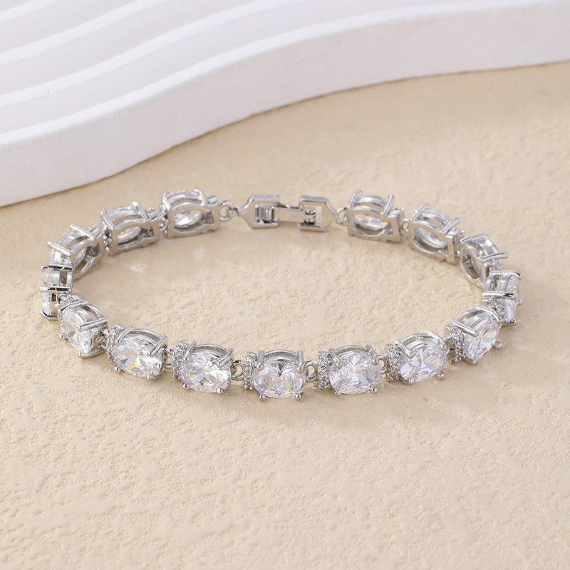 Copper Plating Inlaid Zircon Bracelet Natural Simple Women's
