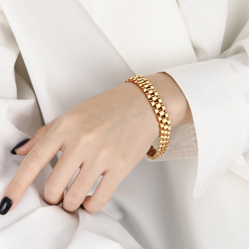 Niche Cuban Watch Chain Bracelet Women's Fashion Personality All-matching