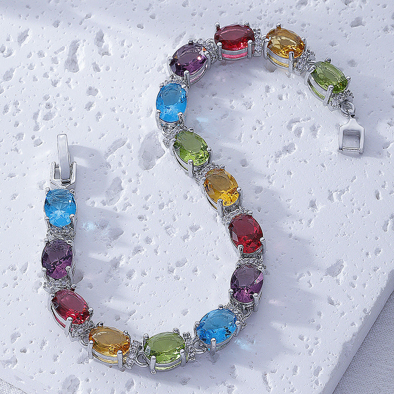 Copper Plating Inlaid Zircon Bracelet Natural Simple Women's