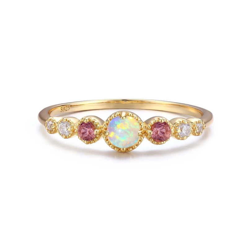 S925 Sterling Silver Diamond Round Ring For Women