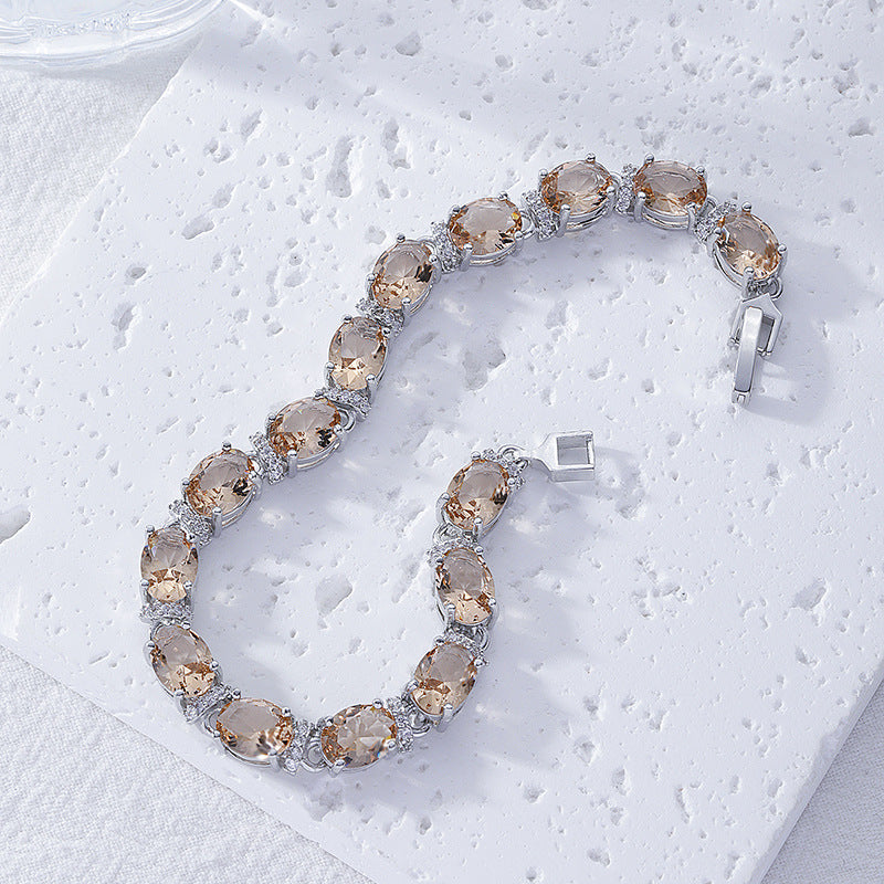 Copper Plating Inlaid Zircon Bracelet Natural Simple Women's