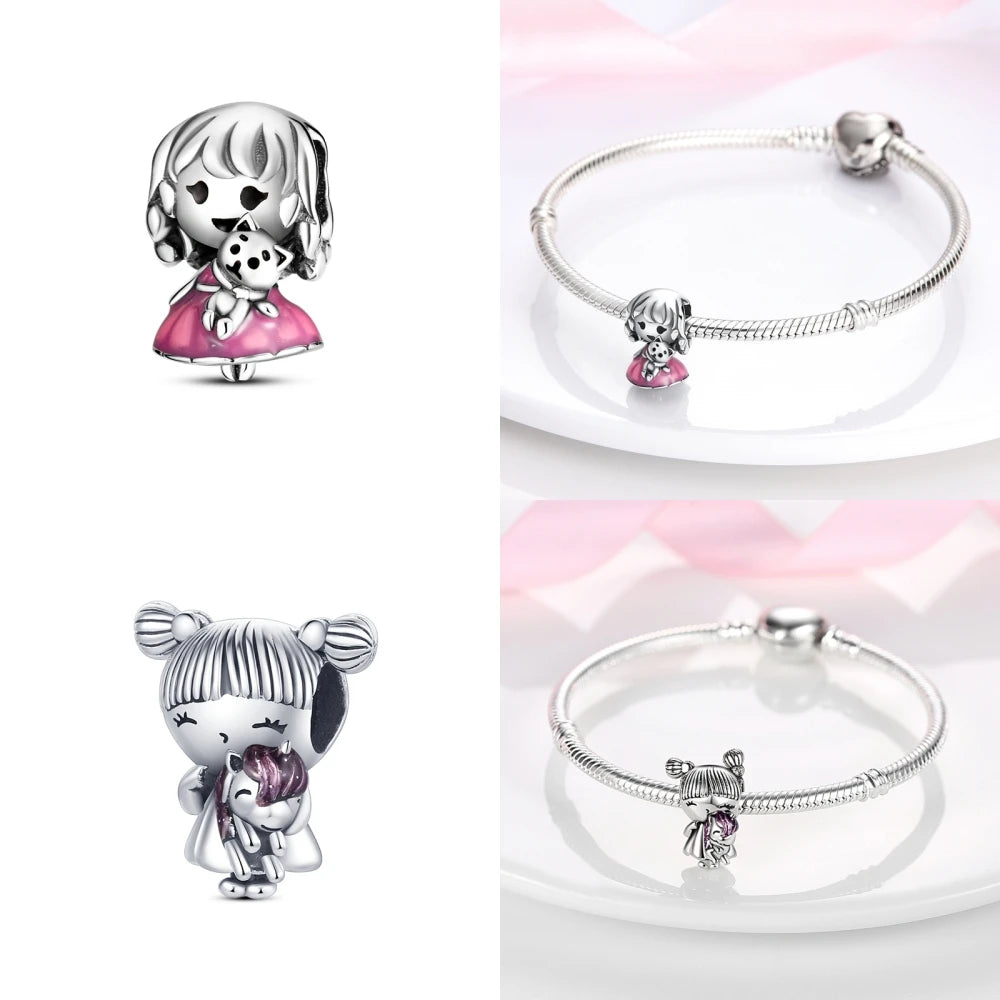 Cute Animal Pendant Charm Beads Bracelets