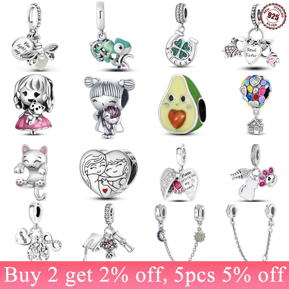 Cute Animal Pendant Charm Beads Bracelets