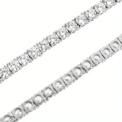 SS with 3mm Moissanite Tennis Bracelet