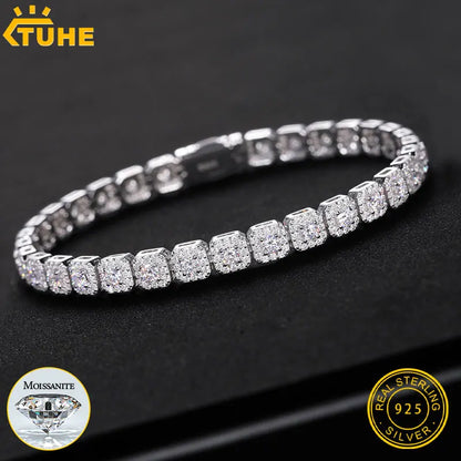 Unisex 6mm Moissanite Bracelet