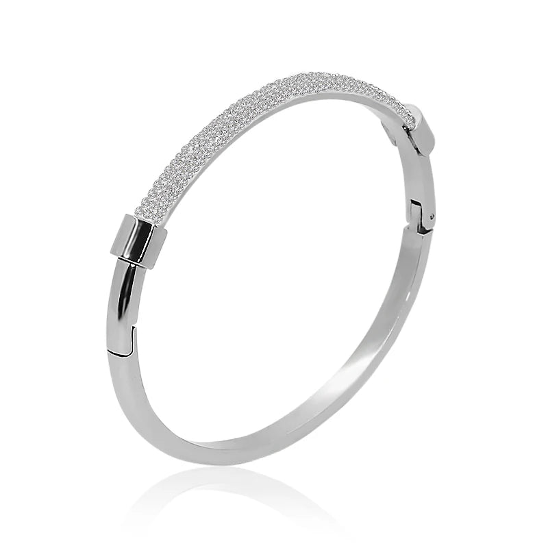 Cubic Zirconia Titanium Bracelet