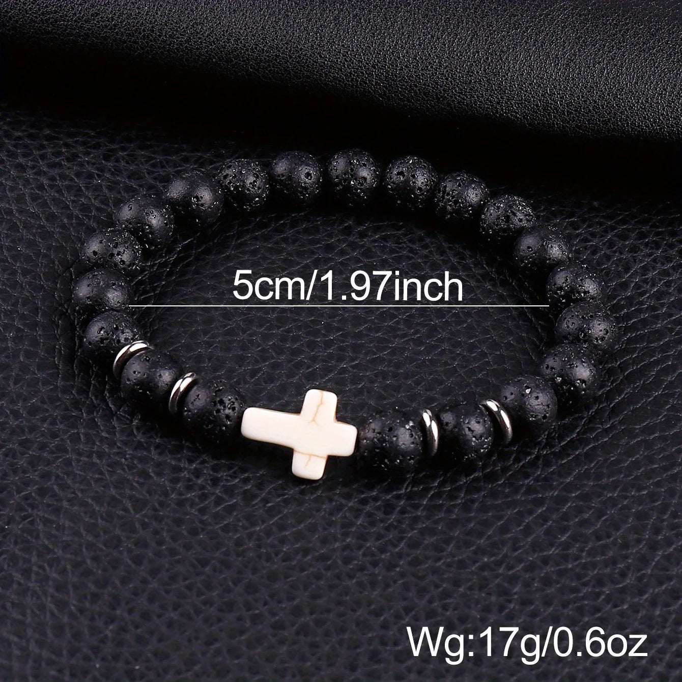 8Pcs Cross Charm Beaded Bracelet