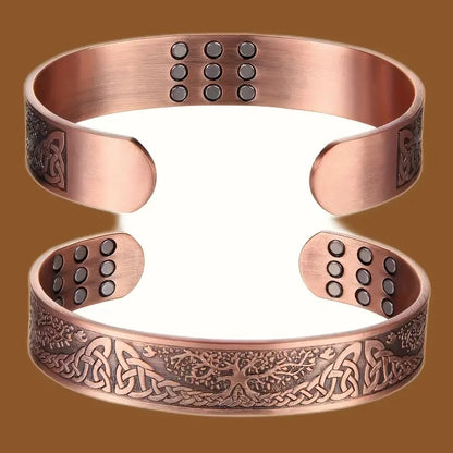 adjustable, copper bracelet with 3500 Gauss magnets