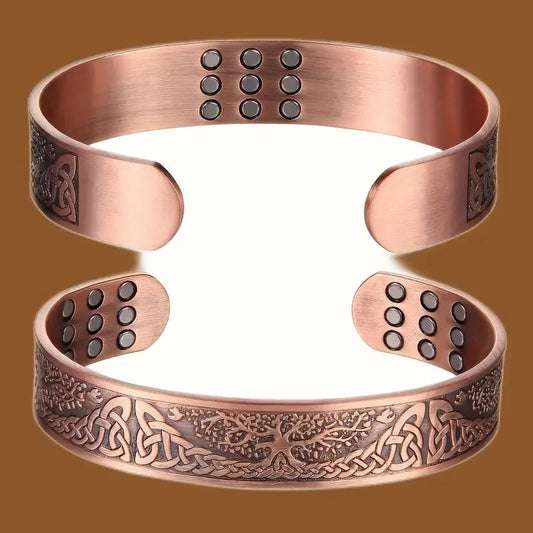 adjustable, copper bracelet with 3500 Gauss magnets