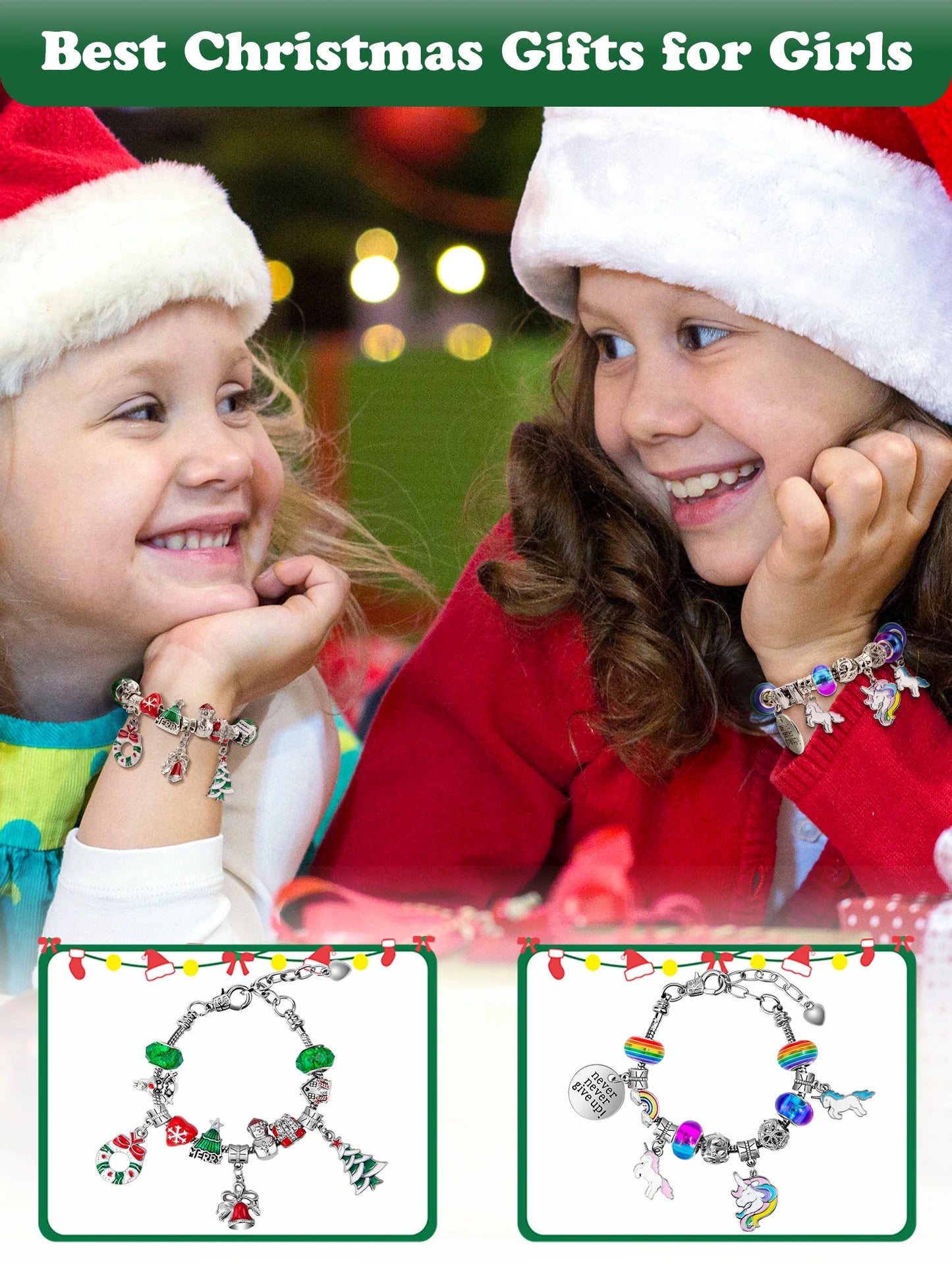 2pcs DIY Advent Charm Bracelets Kit