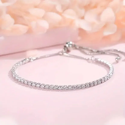 Elegant Moissanite adjustable Tennis Bracelet