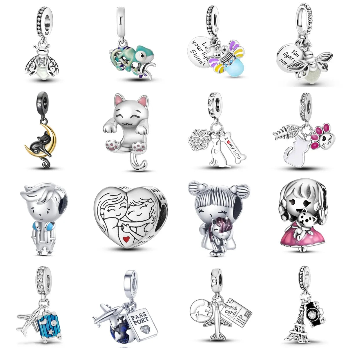 Cute Animal Pendant Charm Beads Bracelets