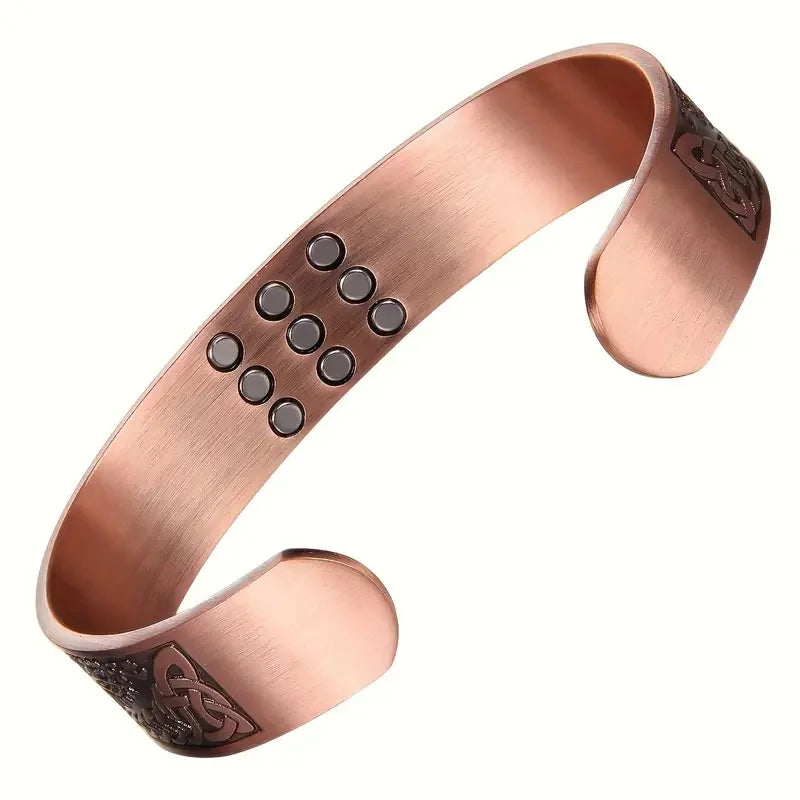 adjustable, copper bracelet with 3500 Gauss magnets