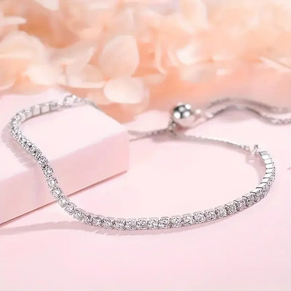 Elegant Moissanite adjustable Tennis Bracelet