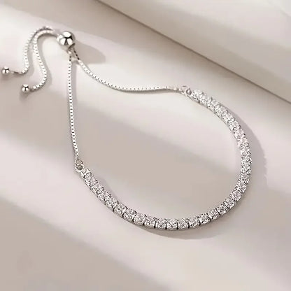 Elegant Moissanite adjustable Tennis Bracelet