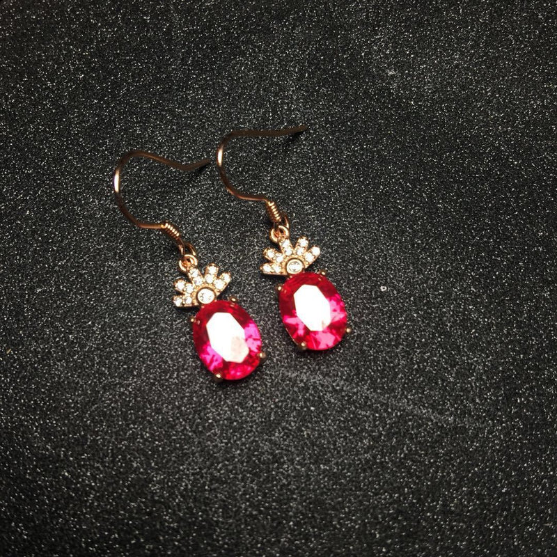 Ladies Inlaid Red or Amethyst Jewelry Set